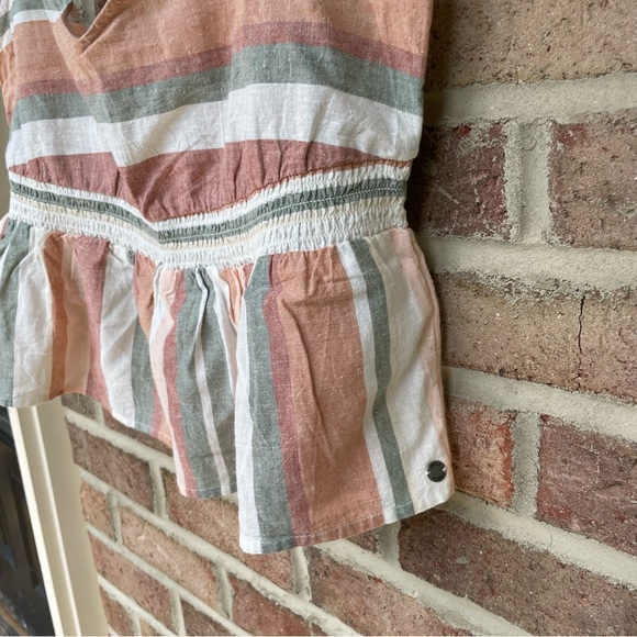 Roxy multicolor stripe spaghetti strap boho tank top NWT XL - Picture 4 of 11